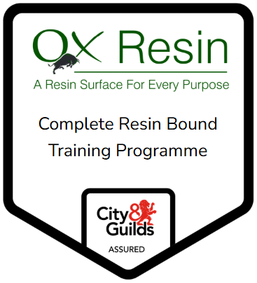 Ox Resin Complete Resin Bound Training Programme — City & Guilds Assured certificate badge